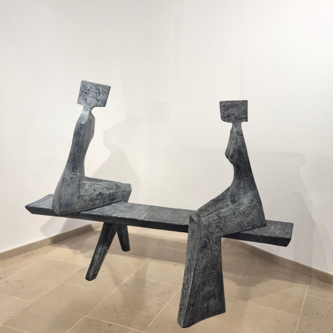 First Day by Jacques Le Bescond - 190 x 100 x 150 cm - 74,8 x 39,3 x 59 inches - Bronze 
